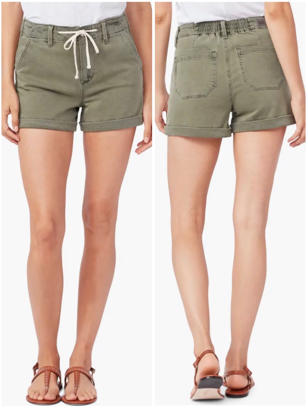 Paige Christy Drawstring Twill Shorts